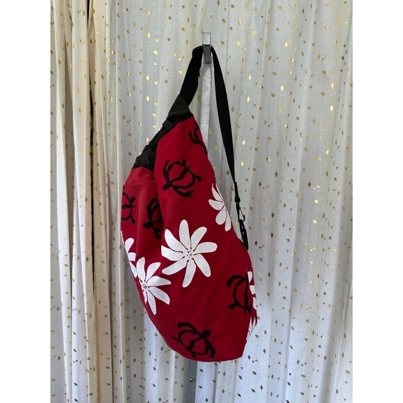 NWOT Custom Signed Handmade Handcrafted Hawaiian Honu Tiare Drawstring Sling Bag - Picture 2 of 7
